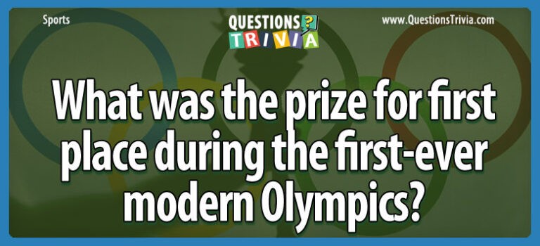 The Prize For First Place During The First Modern Olympics